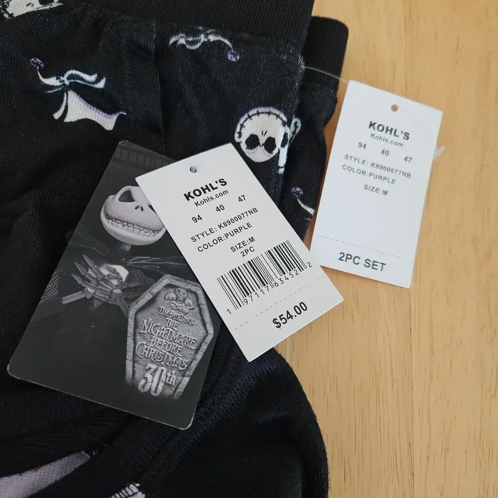 Disney Nightmare Before Christmas Pajama Set Sz M NWT - Picture 5 of 8
